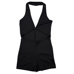 Choove‎ Halter Romper Open Back Summer Jumpsuit Black Mini Cutout Club Party S